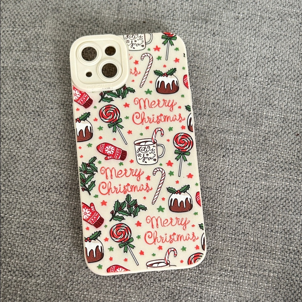 iPhone 14 Plus Festive Christmas Phone Case - White